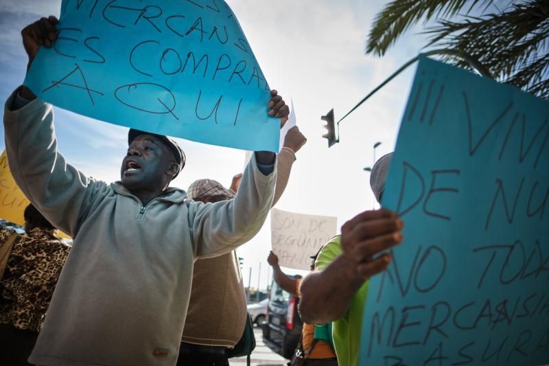 Protesta de africanos en Tenerife