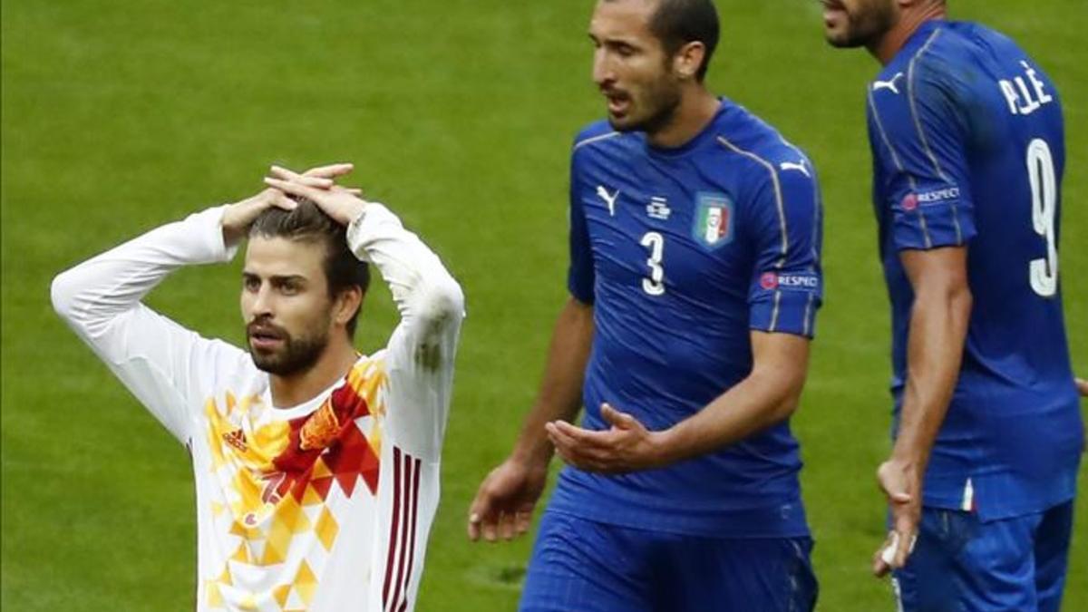 Gerard Piqué lamentó la eliminación de España ante Italia