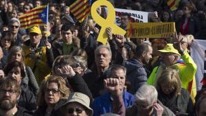 Movilizaciones en apoyo a los presos en Barcelona.