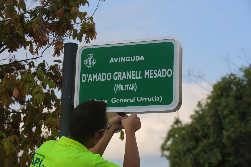 València cambia las placas de calles Franquistas