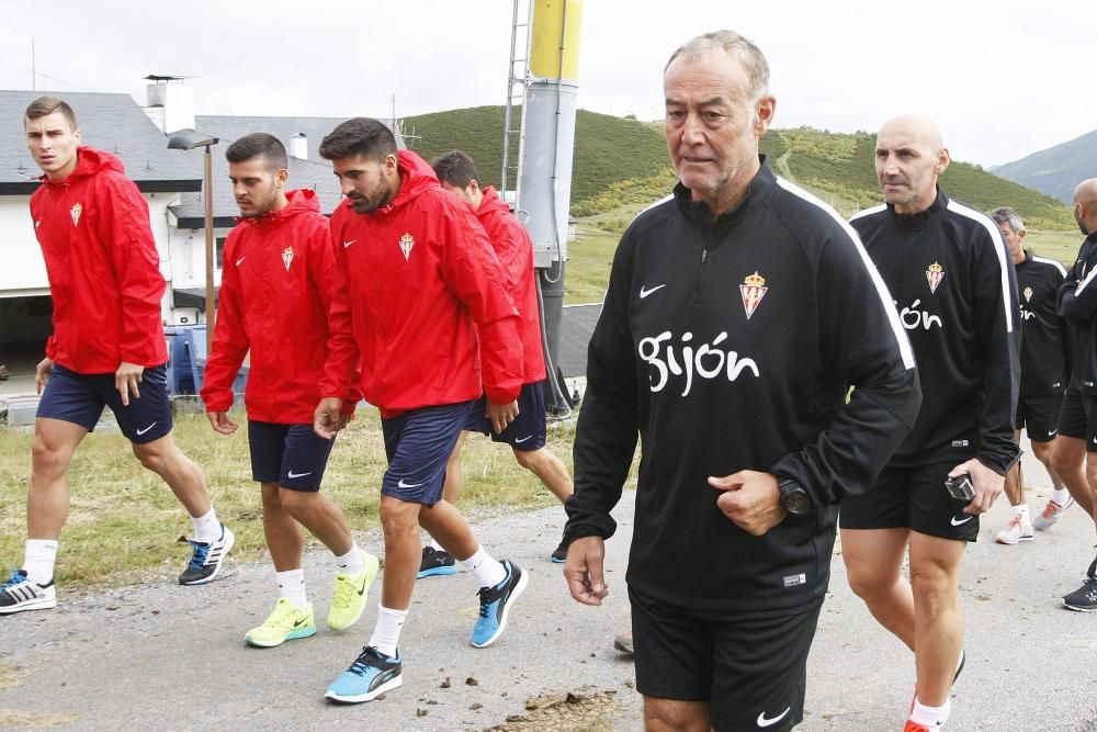 El Sporting entrena en Pajares