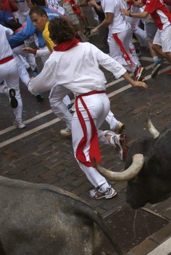 EL S?PTIMO ENCIERRO, EL M?S MASIVO DE ESTE A?O, SIN HERIDOS POR ASTA