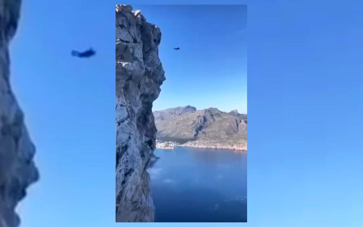 Saltos base grabados hace varias semanas en la zona de Pollença para ganar visibilidad en las redes.