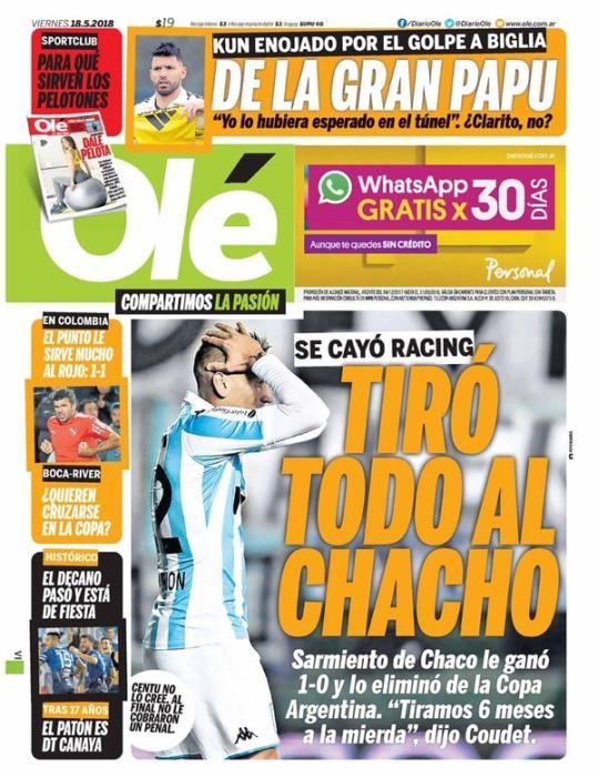 Guedes, Rubiales, Griezmann, Buffon, nombres propios de las portadas de este viernes 18 de mayo de 2018