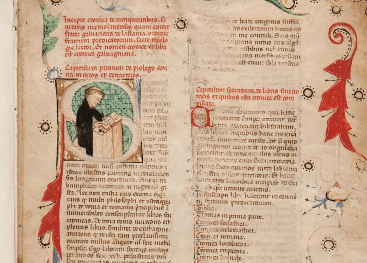 MANOSCRITTO MEDIEVALE DI GALVANO FIAMMA