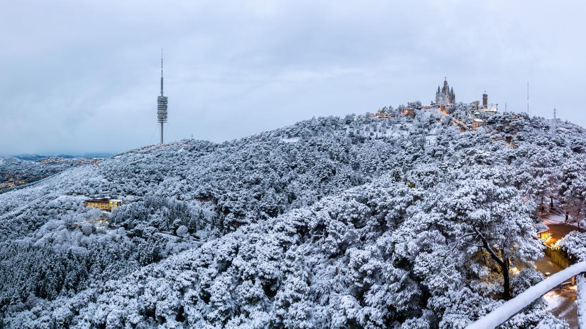 El Tibidabo, nevado