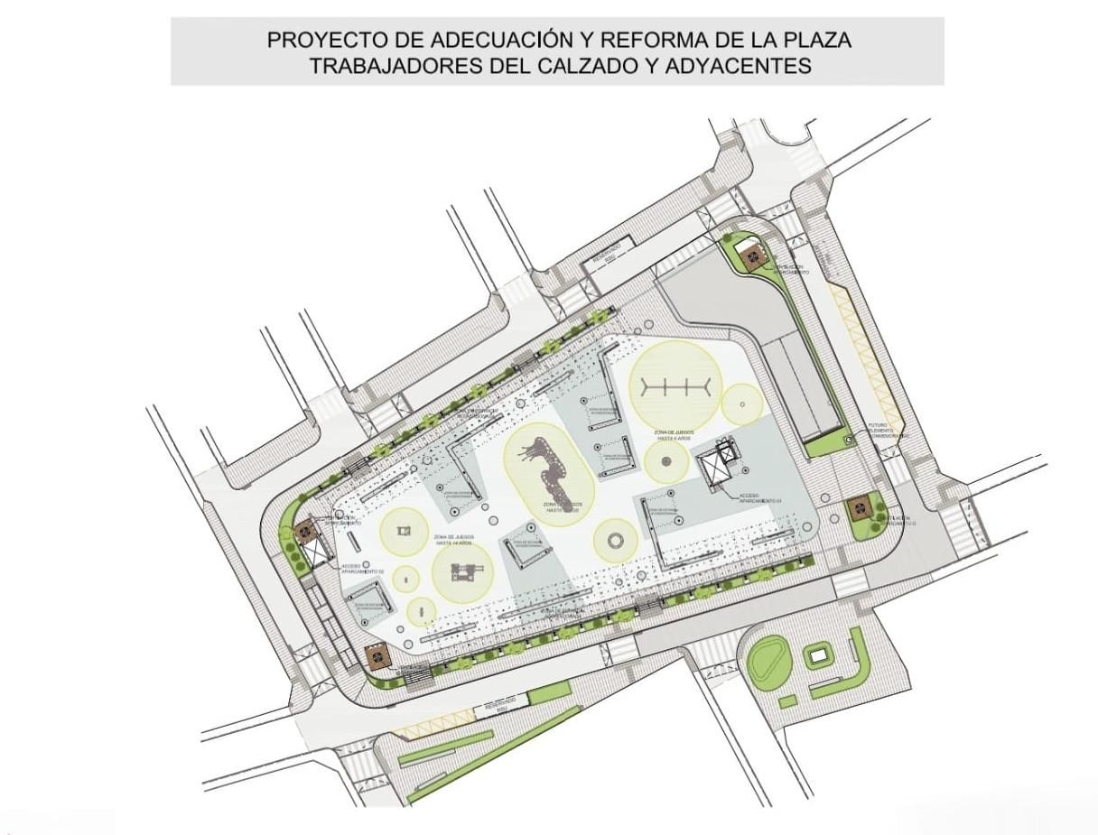 Así quedará la plaza del Zapatero de Elda - Información