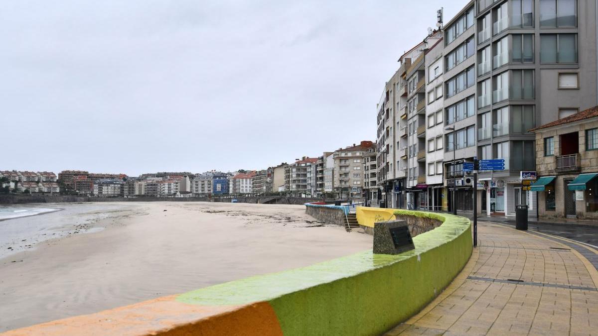 Sanxenxo, vacío, la pasada Semana Santa. // G. Santos