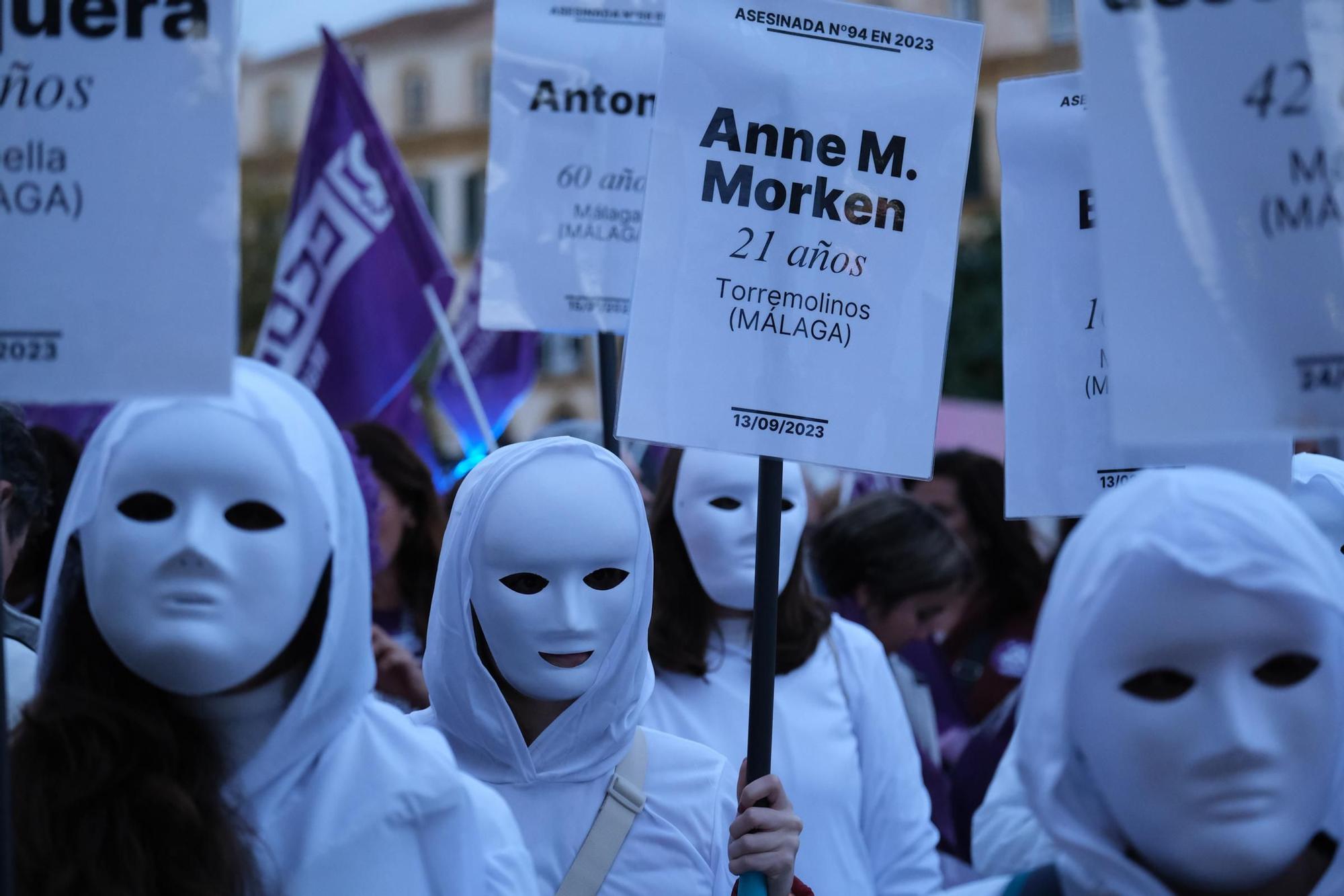 La marcha por el 8M en Málaga, en imágenes