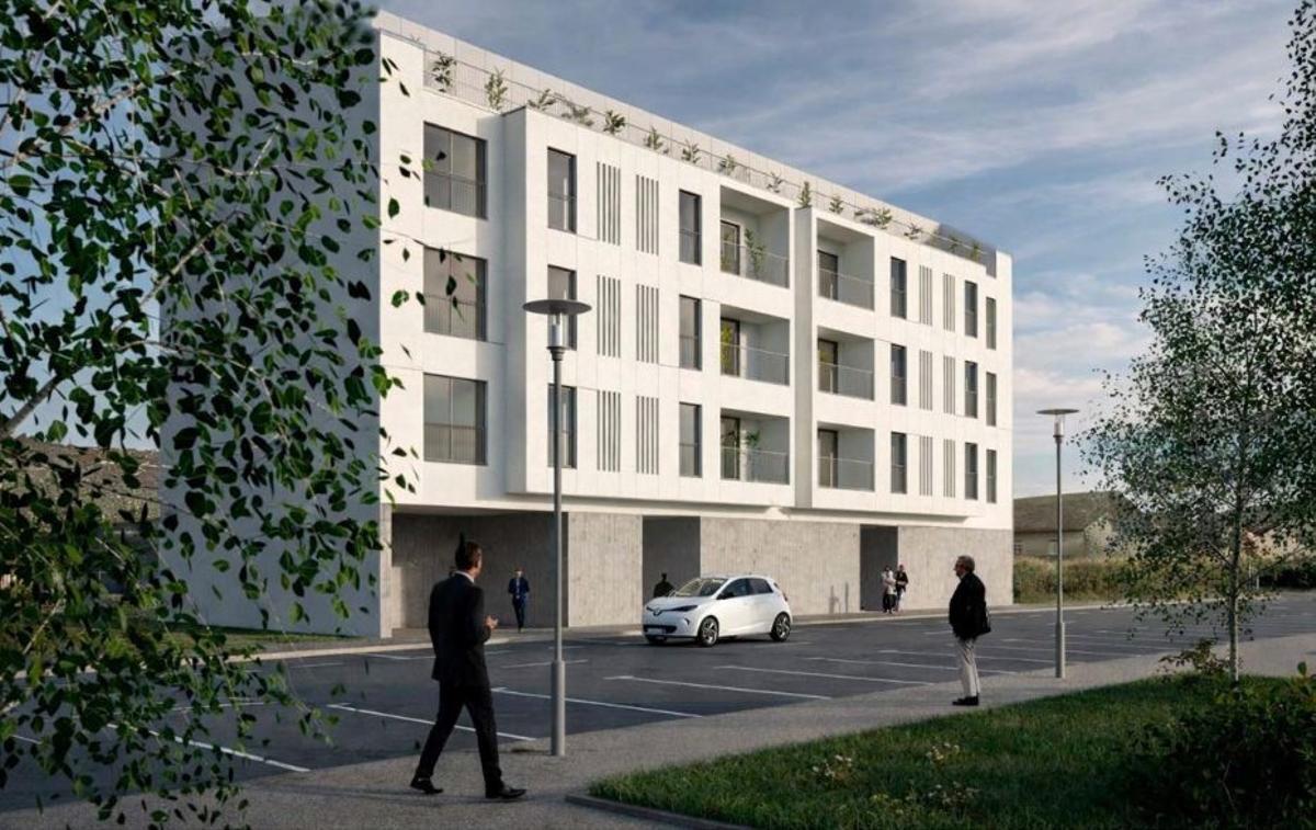 Recreación del futuro edificio en As Devesas.