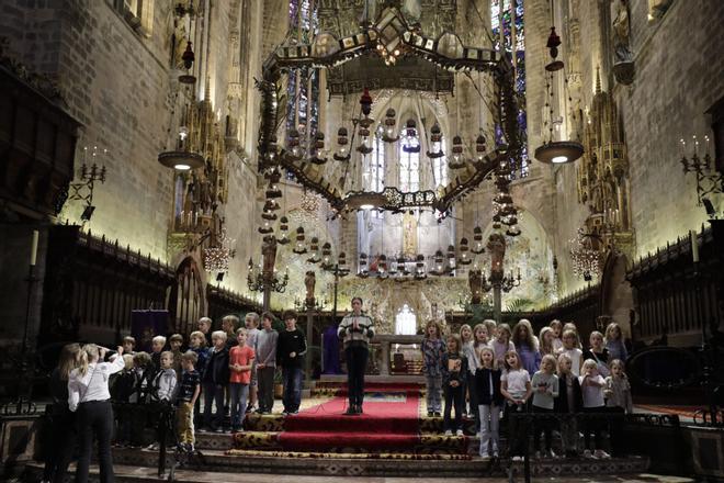 El Colegio Sueco se prepara en la Catedral de Mallorca para el concierto de Santa Lucía