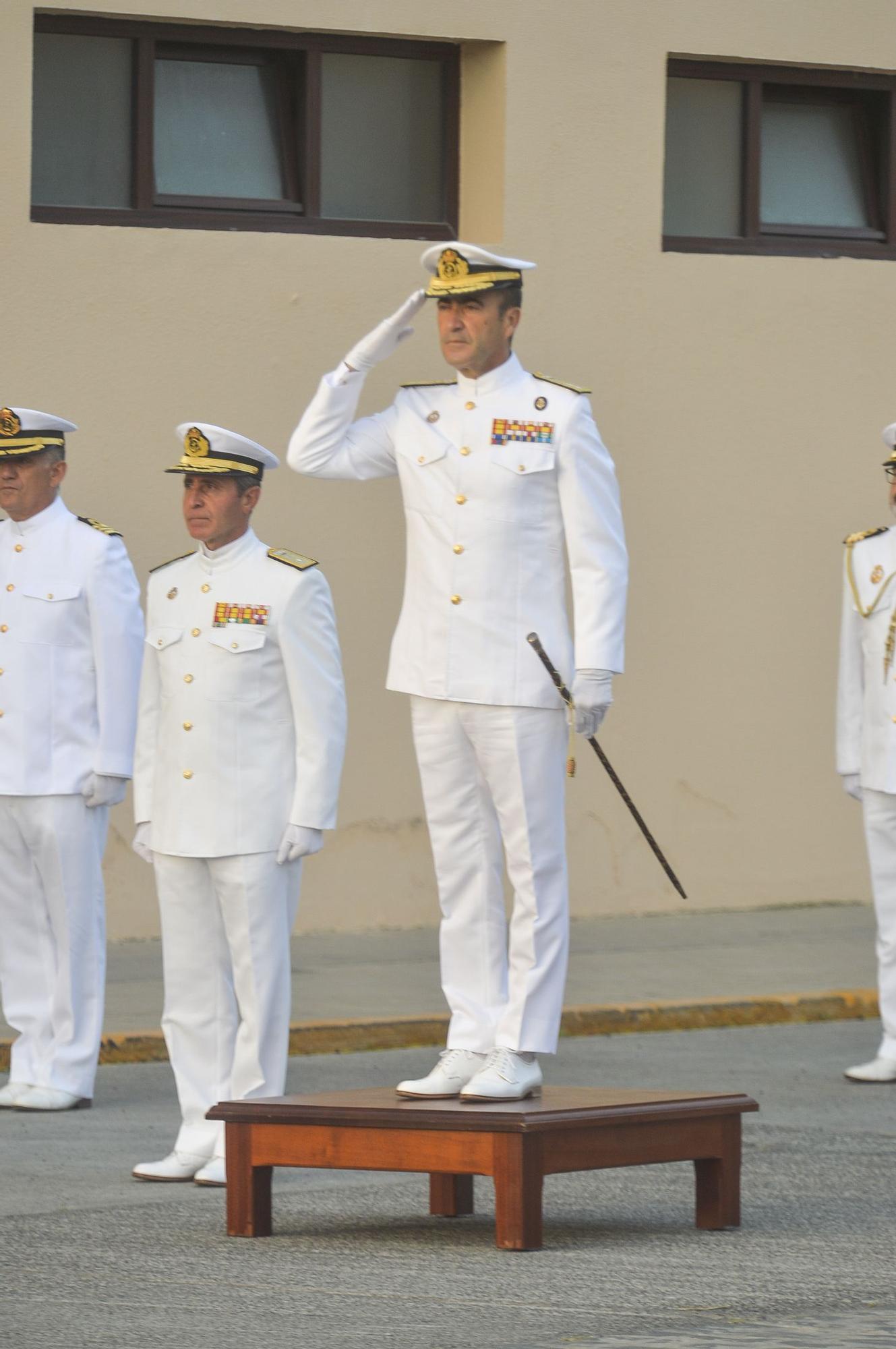 Primera visita del almirante de Acción Marítima al Arsenal de Las Palmas