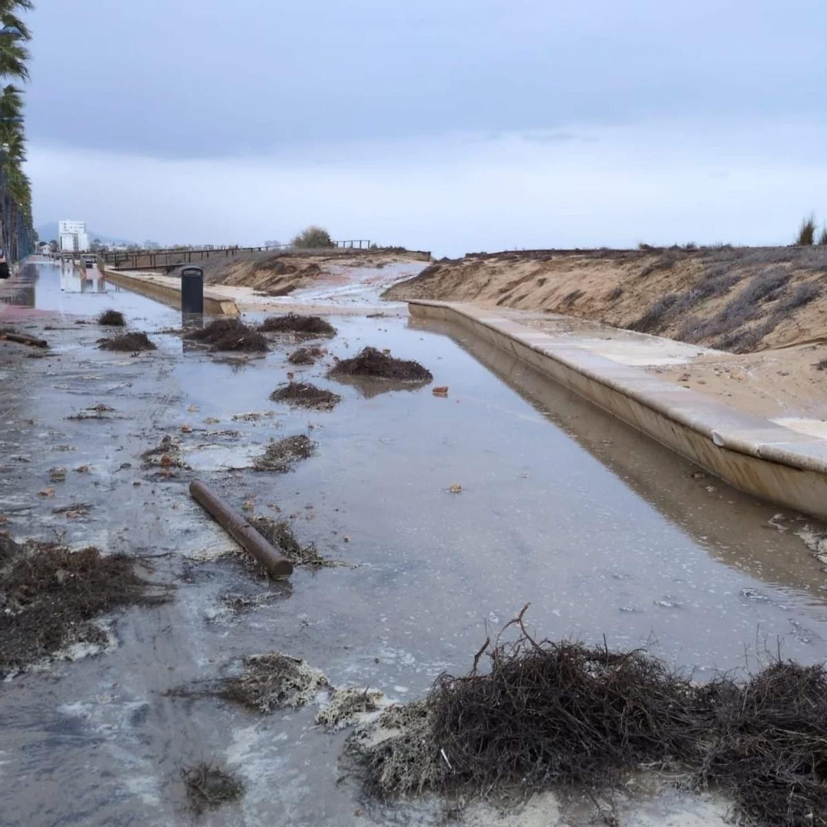Daños en el Paseo Marítimo de Peñíscola