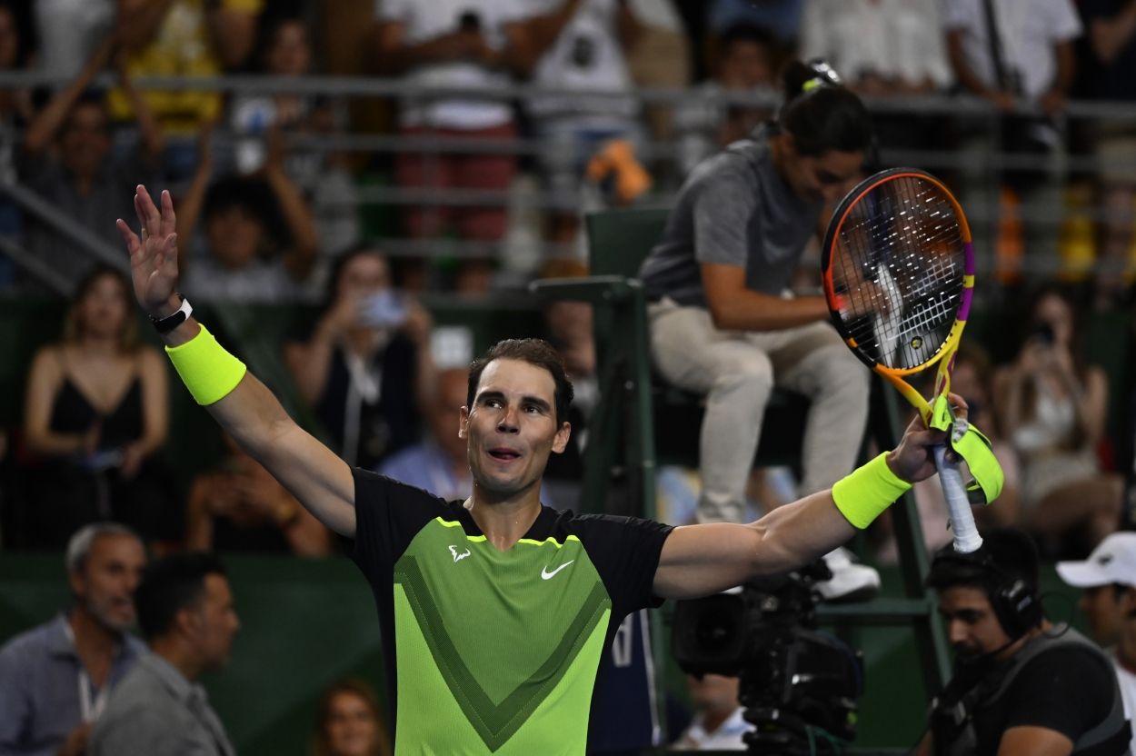 Nadal se divierte jugando al tenis junto a Sabatini en Argentina