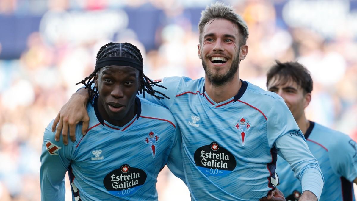Ilaix Moriba y Òscar Mingueza, con el Celta de Vigo