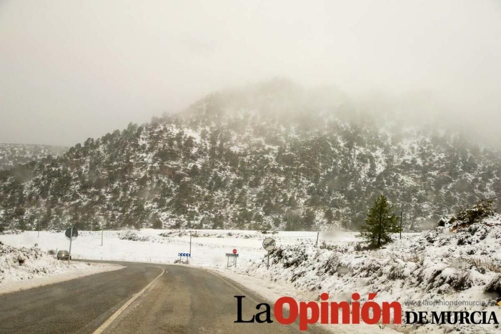 Nieve en las pedanías altas del Noroeste