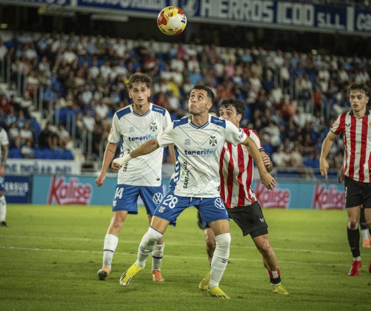 Fran Sabina, con el primer equipo del Tenerife.