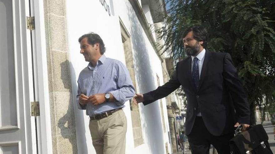 Entrada de Anido, en los juzgados de Betanzos, en 2016.