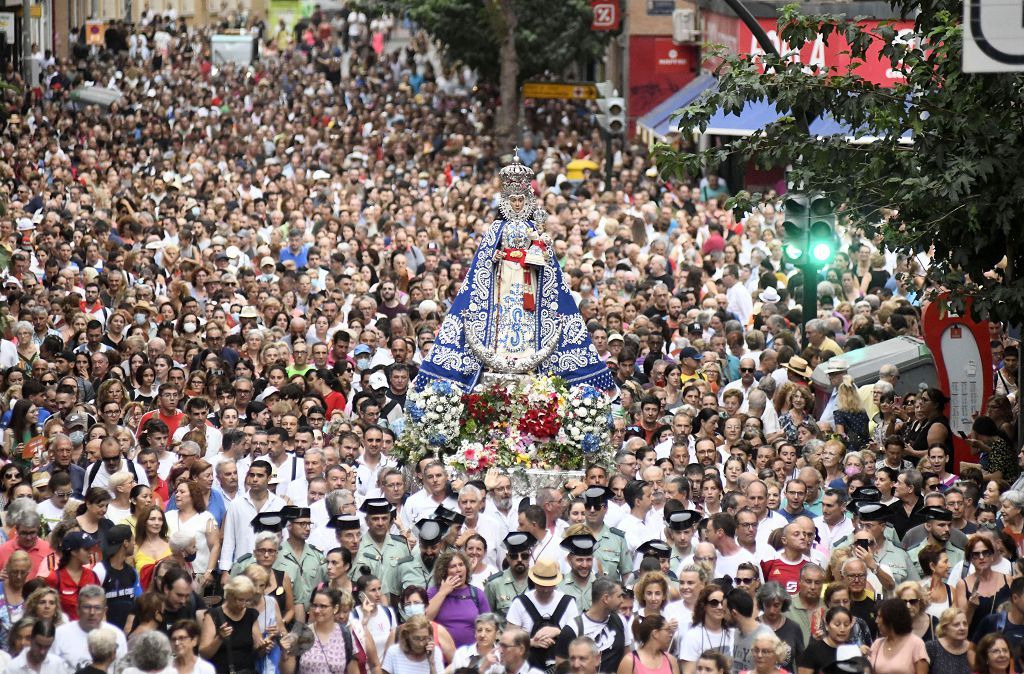 Romería de Murcia: Misa previa y primer tramo del recorrido