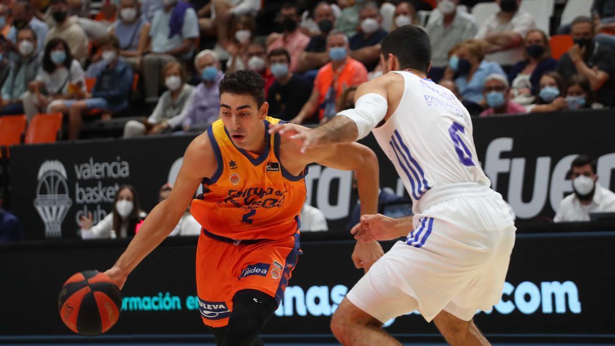 Josep Puerto, en el partido de Liga Endesa contra el Real Madrid