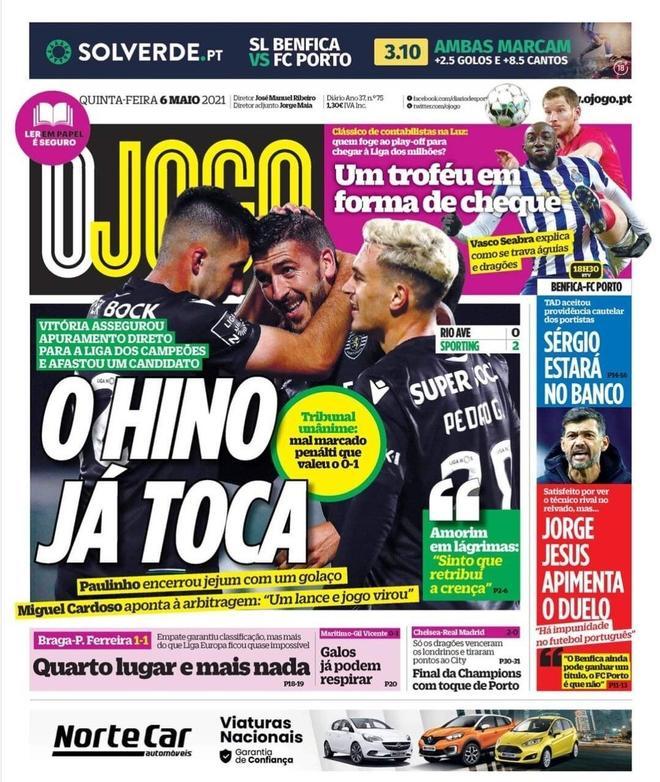 La portada de O Jogo