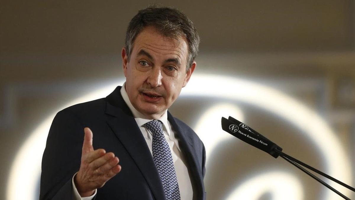 José Luis Rodríguez-Zapatero, expresidente del Gobierno español, en la presentación del Presidente de la Comunidad Valenciana.