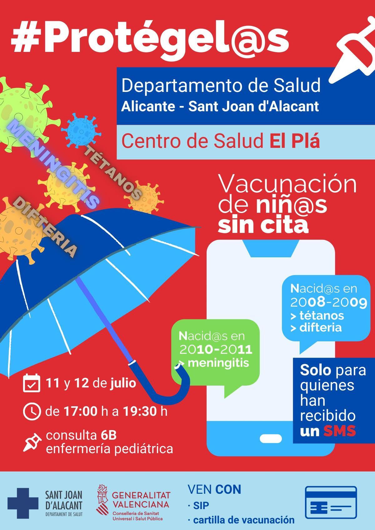 Cartel de la jornada de vacunación