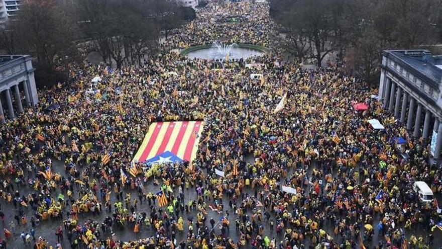 45.000 asistentes en la manifestación independentista en Bruselas