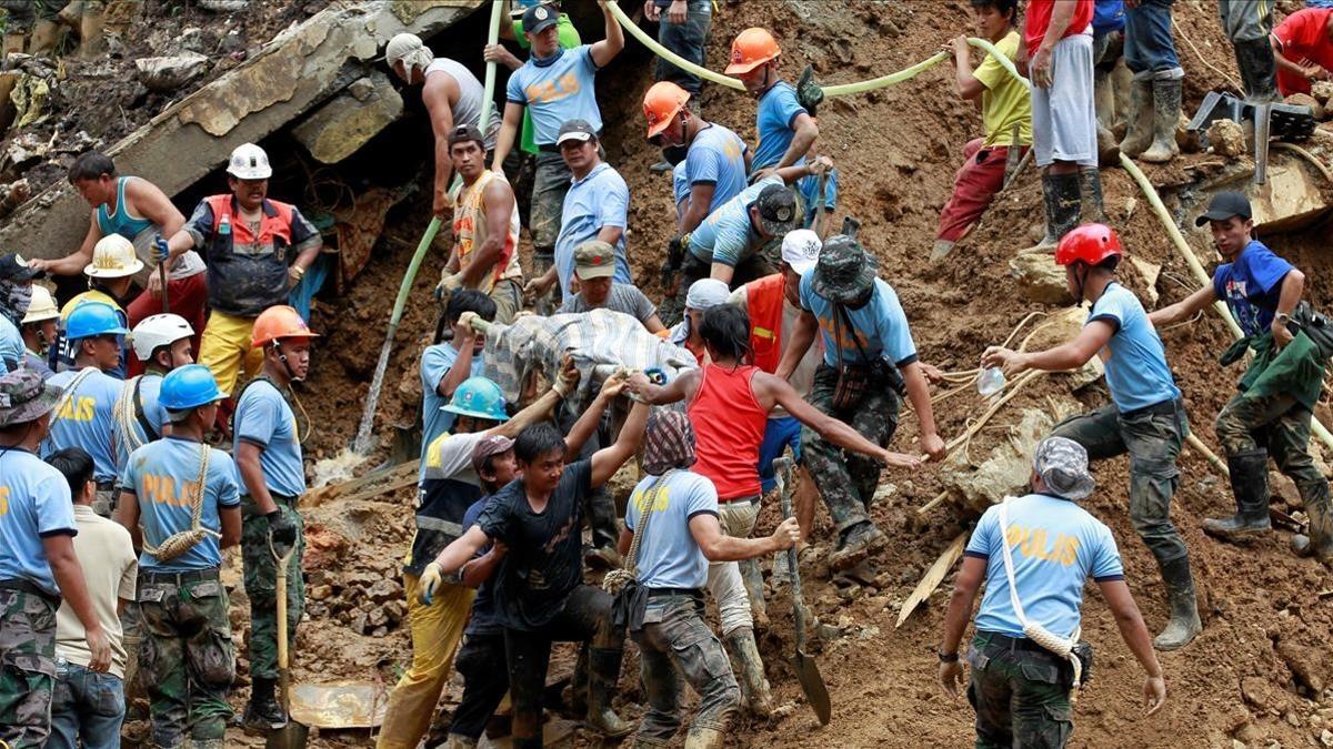 tifón mineros filipinas