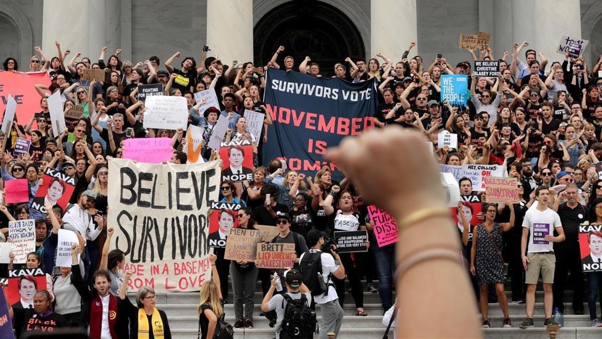 protestas en el Senado contra ratificación de Kavanaugh