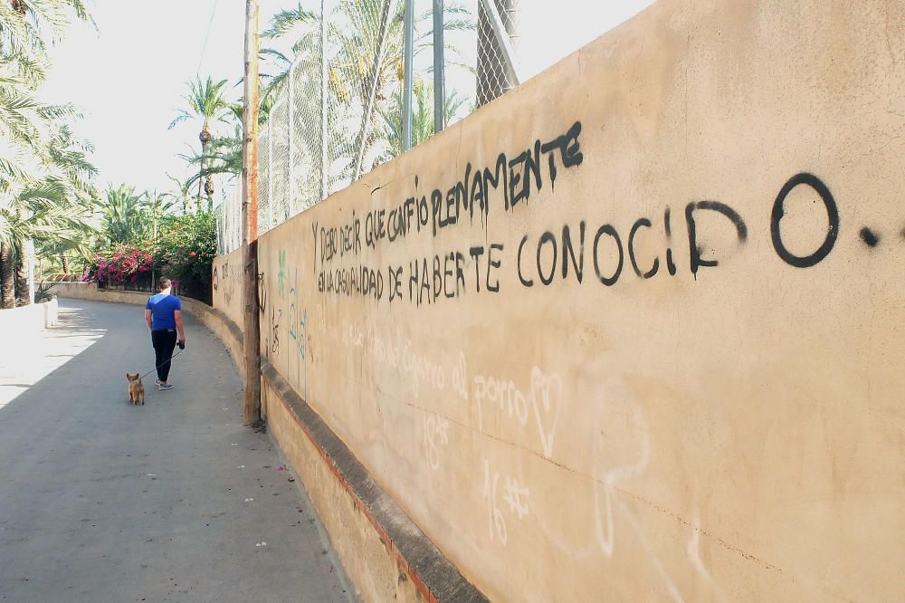 La ruta del Palmeral, abandonada