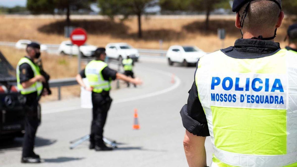 Un control dels Mossos d'Esquadra, en una imatge d'arxiu.
