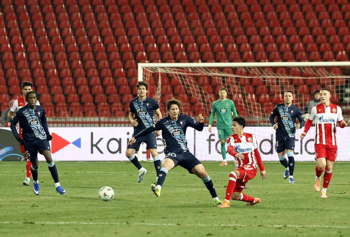 Las imágenes del Estrella Roja - Celta en Belgrado