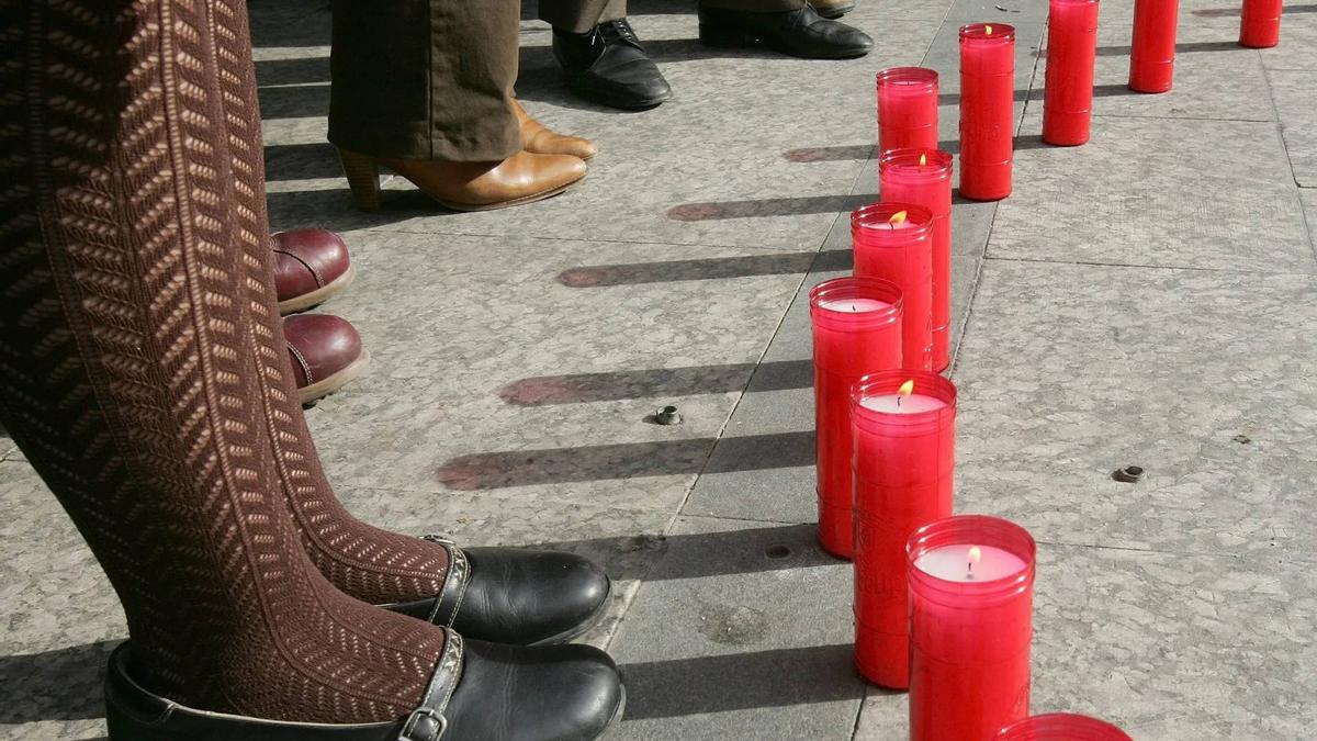 Imagen de archivo de una concentración contra la violencia de género.