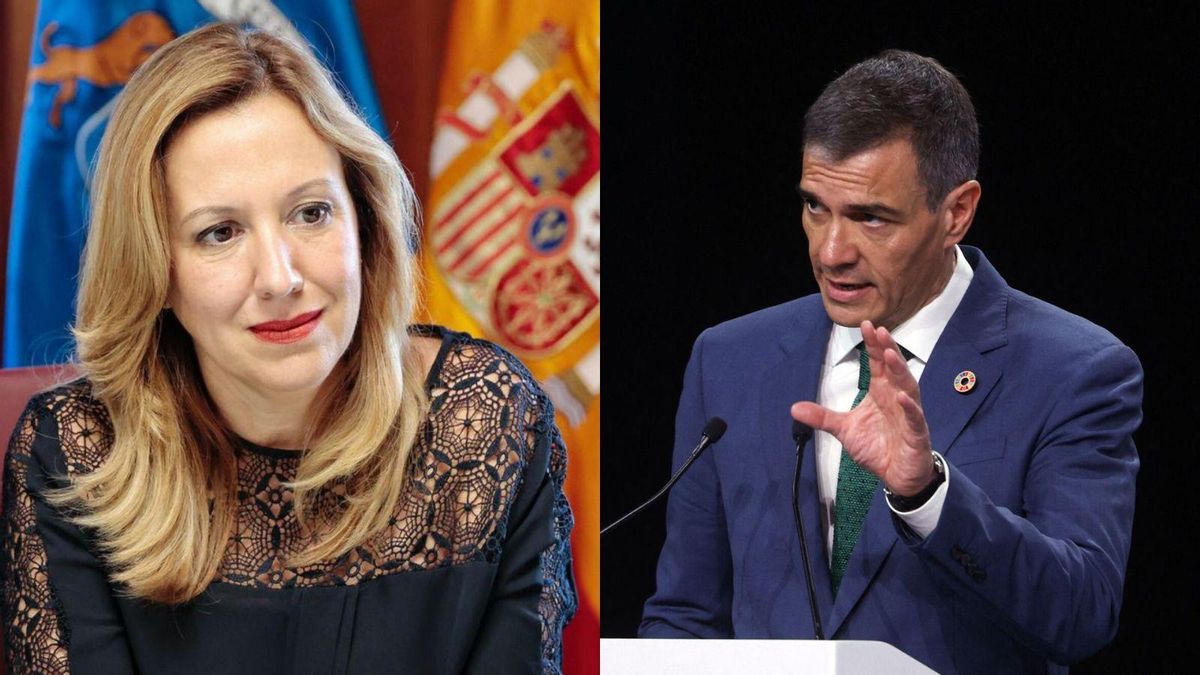 Fotomontaje con la presidente del Cabildo de Tenerife, Rosa Dávila, y el presidente de España, Pedro Sánchez