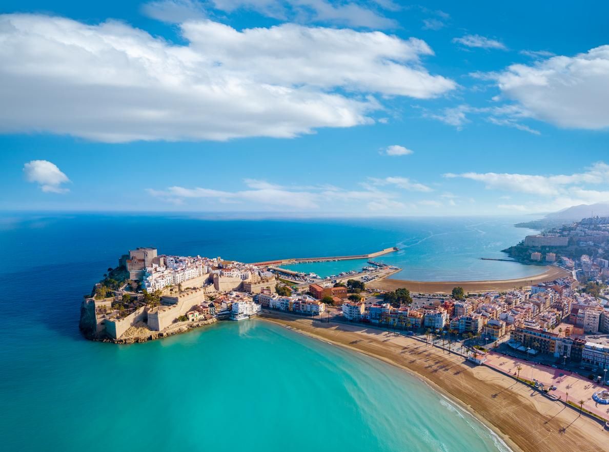 Playa Norte de Peñíscola desde el Castillo de Papa Luna
