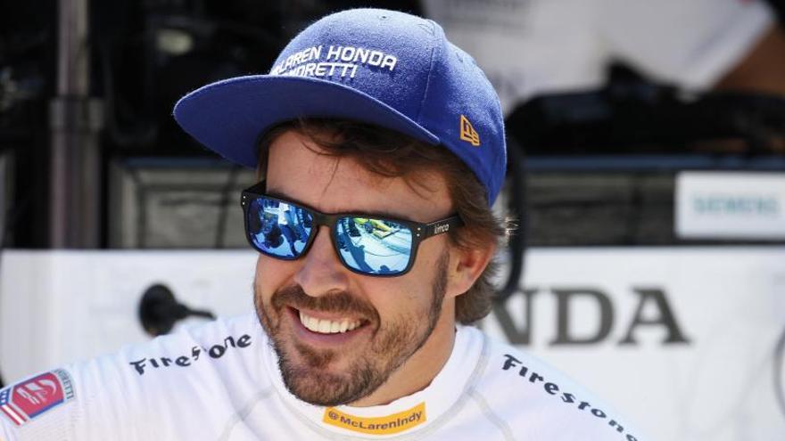 Fernando Alonso en Indianápolis.