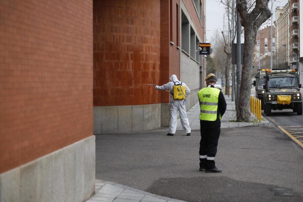 La UME se despliega por Zamora ante la crisis por coronavirus