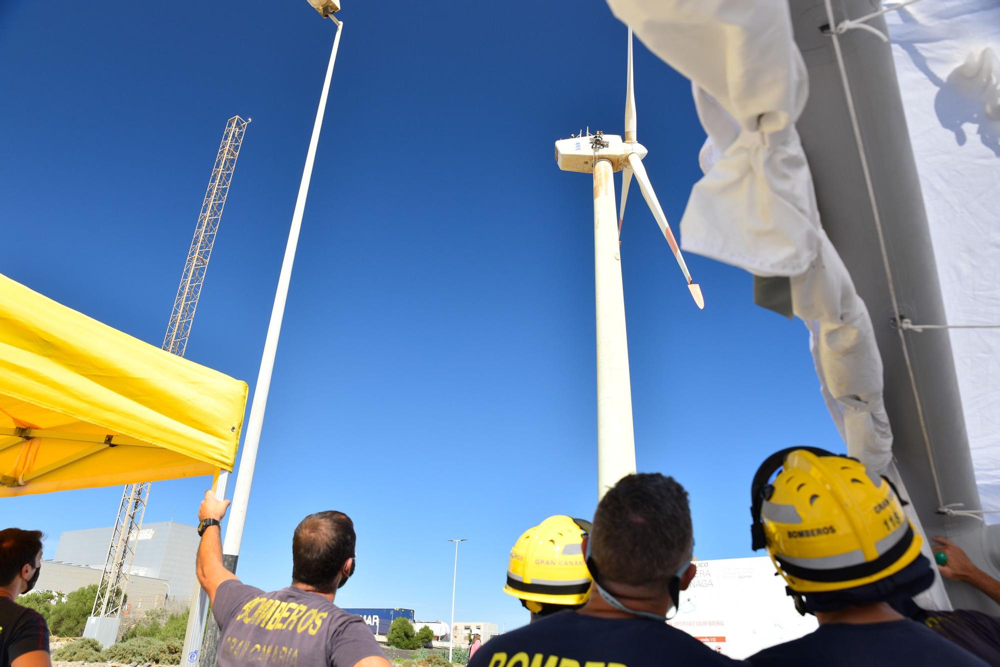 Formación en técnicas de rescate en aerogeneradores del Consorcio de Emergencias