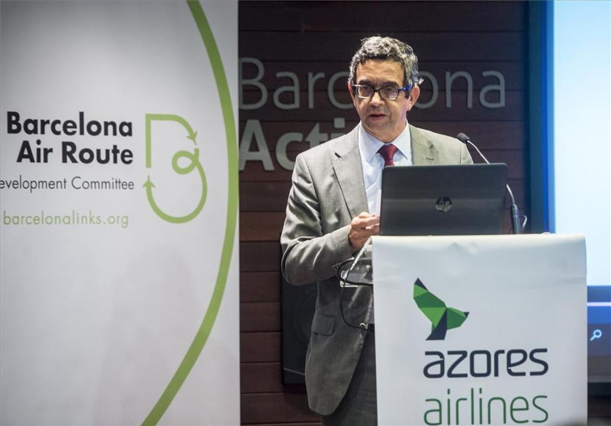 El consejero delegado de Azores Airlines, Paulo Menezes, en Barcelona.