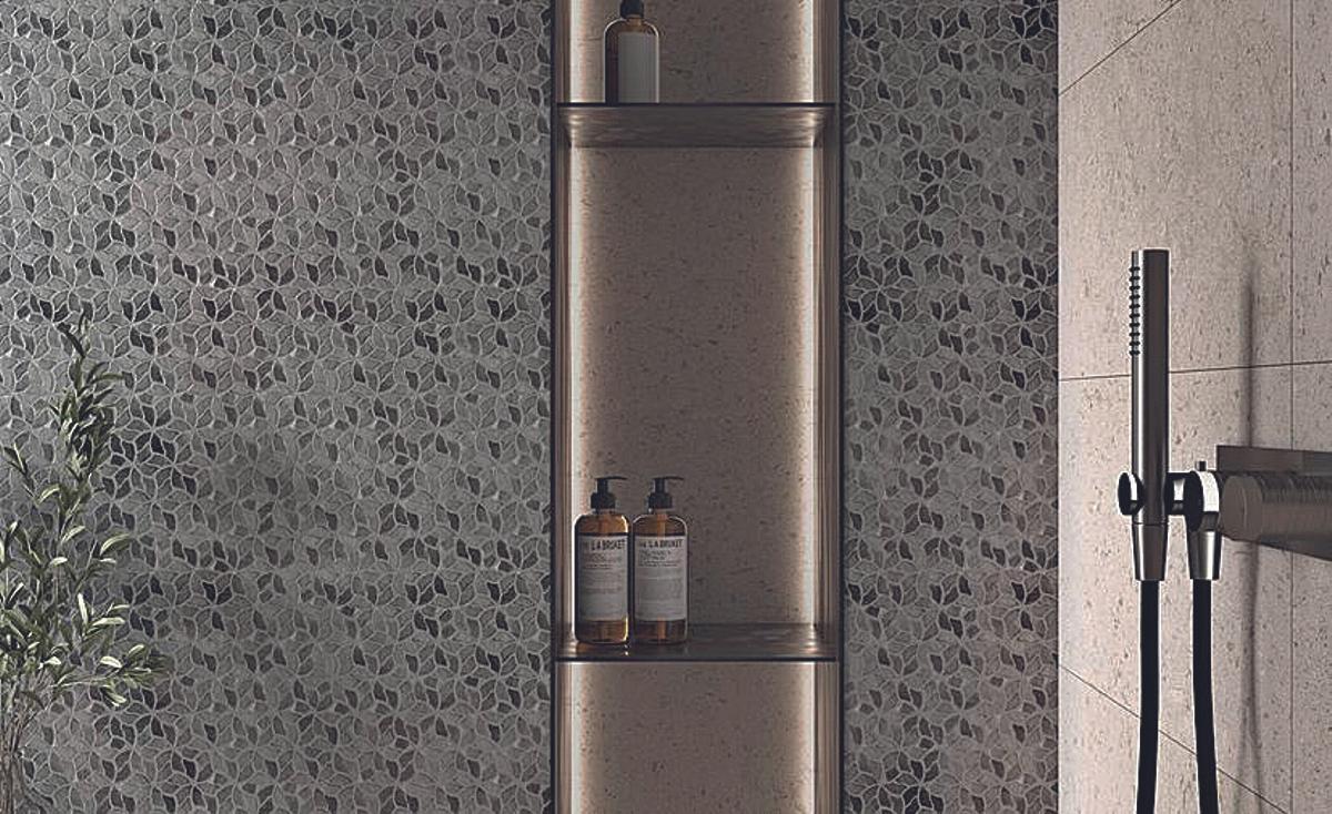 Ambiente mosaico Metal Flowers Argent.