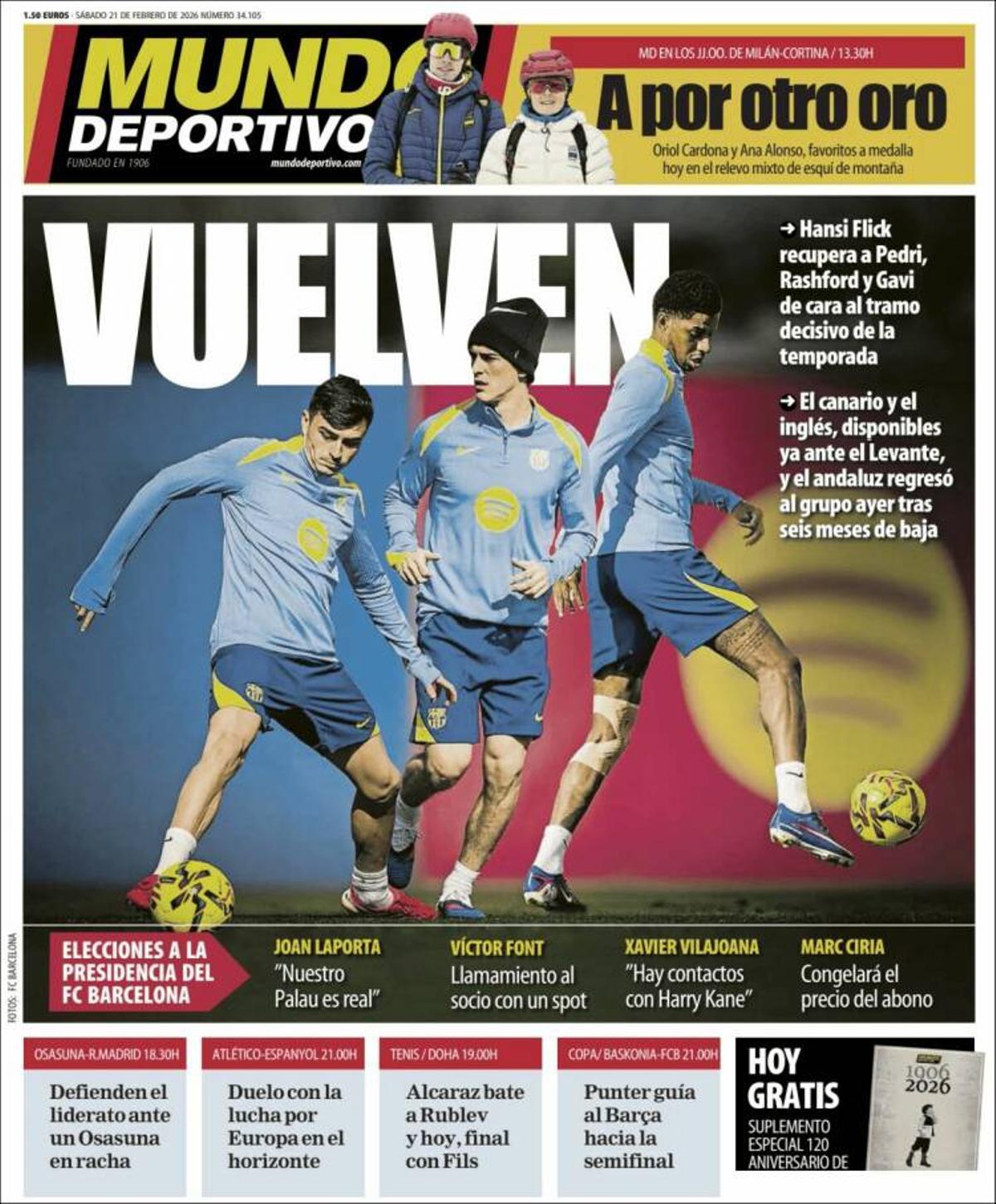 Las portadas de la prensa deportiva de hoy Las portadas de la prensa deportiva de hoy
