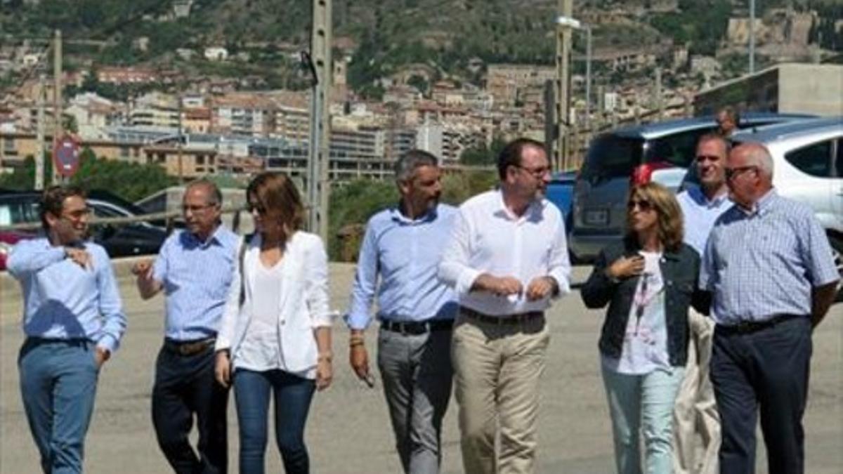 VUELTA AL TRABAJO3 La vicepresidenta Neus Munté y el 'president' Artur Mas, durante la primera reunión del Govern después del paréntesis de las vacaciones de verano.ESPADALER, EN BERGA3 El candidato de Unió visitó el proyecto del