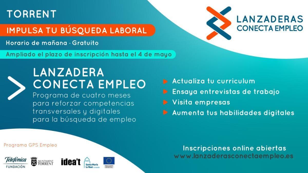 Nuevas fechas para la &quot;Lanzadera Conecta Empleo&quot; de Torrent