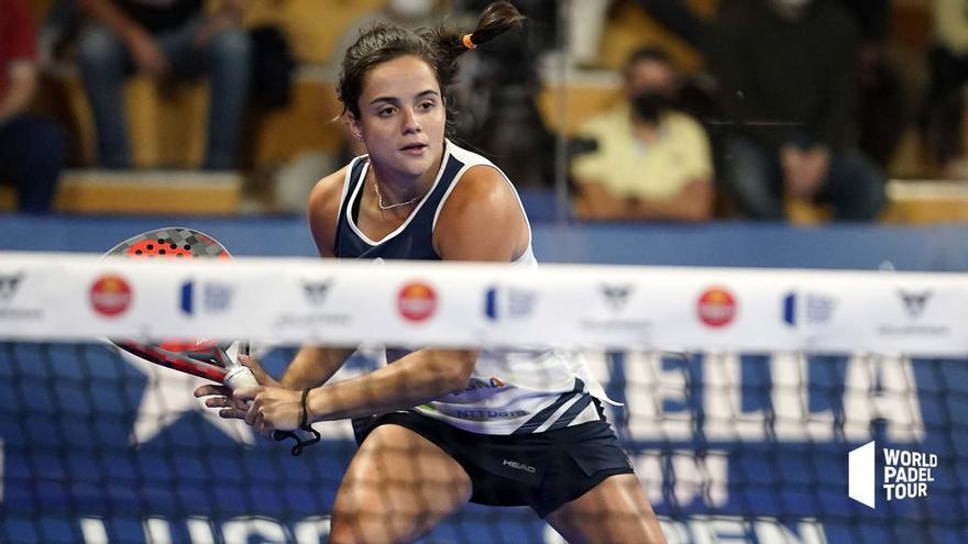 Paula Josemaría, durante un partido del World Padel Tour.