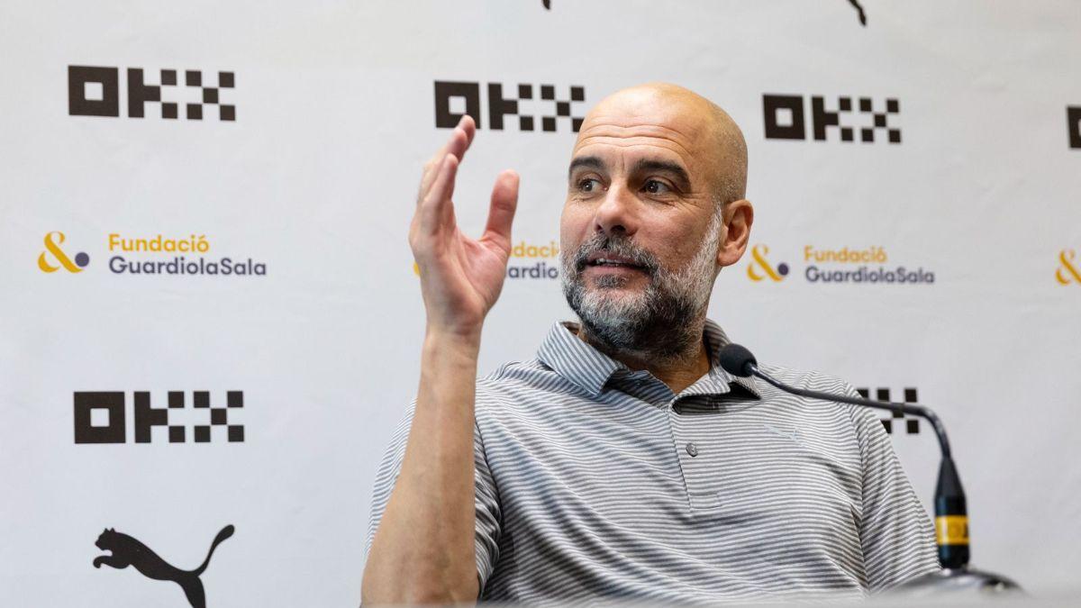 Pep Guardiola, en rueda de prensa