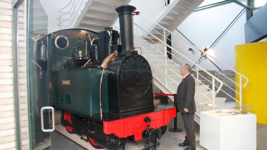 La locomotora «Eleonore», en el Museo del Ferrocarril de Gijón.