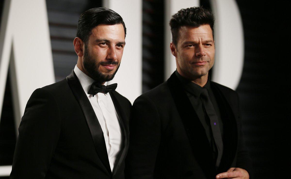 89th Academy Awards - Oscars Vanity Fair Party - Beverly Hills, California, U.S. - 27/02/17 â Singer Ricky Martin (R) and Jwan Yosef. REUTERS/Danny Moloshok