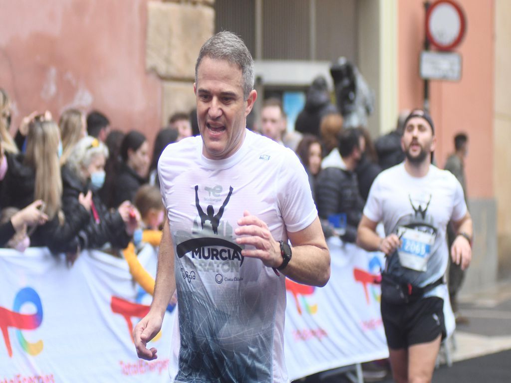 Llegada y podios de la 10k, la media maratón y la maratón de Murcia (I)