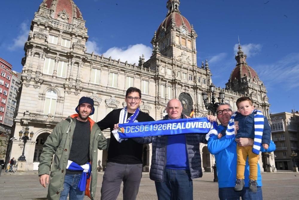 Aficionados del Oviedo en A Coruña